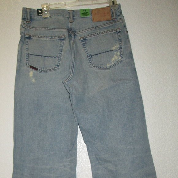 NWT Abercrombie & Fitch Distressed Jeans Youth 16 32x29 - Picture 6 of 9